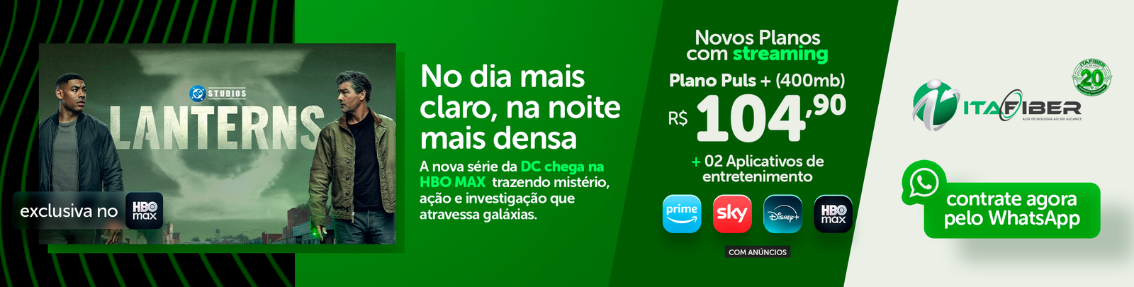 Plano Puls+ 400 Mega com streaming
